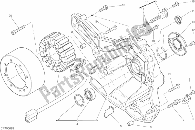 Todas las partes para Cubierta Del Generador de Ducati Monster 797 Thailand USA 2020